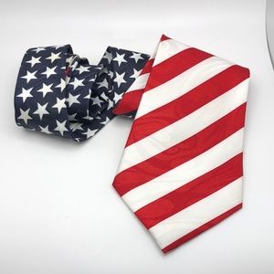 VTG Renè Chagal Patriotic American Flag Stars/Stripes Necktie